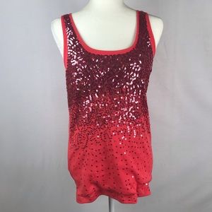Sequined Charlotte Russe Large Pink Tank Top